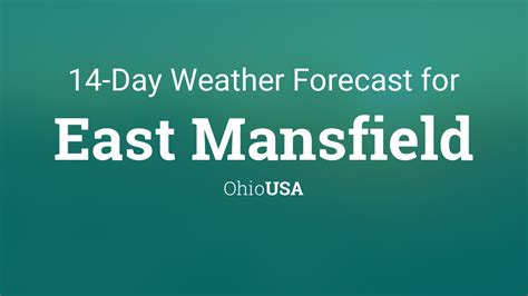 Weather forecast mansfield ohio. Things To Know About Weather forecast mansfield ohio. 